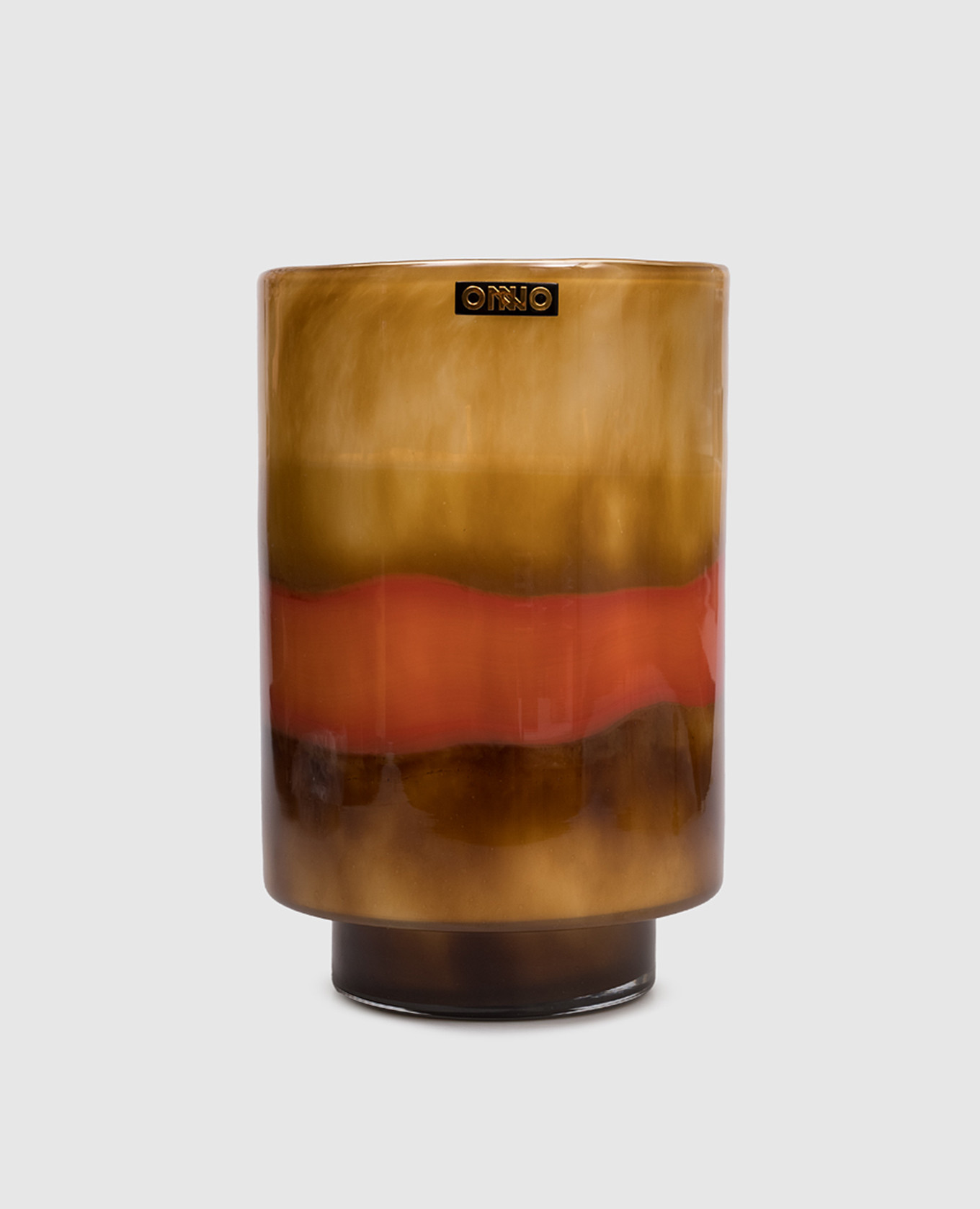 

Art Romy  candle with Cashmere Wood scent in a glass candle holder Onno, Brown