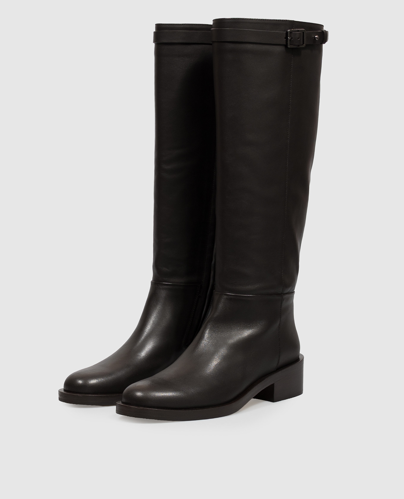 Dark brown leather boots Doucal's 2