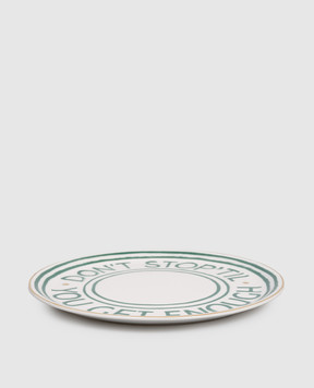 Bitossi Home Don't Stop White Porcelain Pizza Plate LGP01004