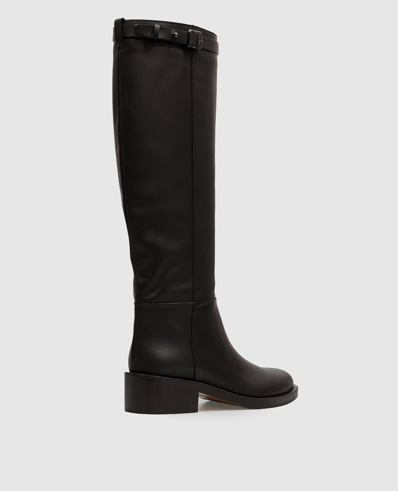 Dark brown leather boots Doucal's 3