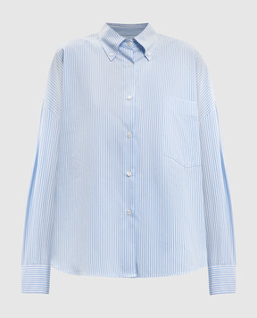 Solotre Blue striped shirt M1AB0042