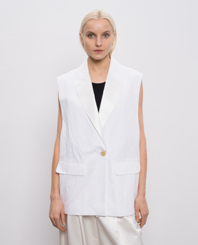 Brunello Cucinelli White jacket with linen M0Y027229