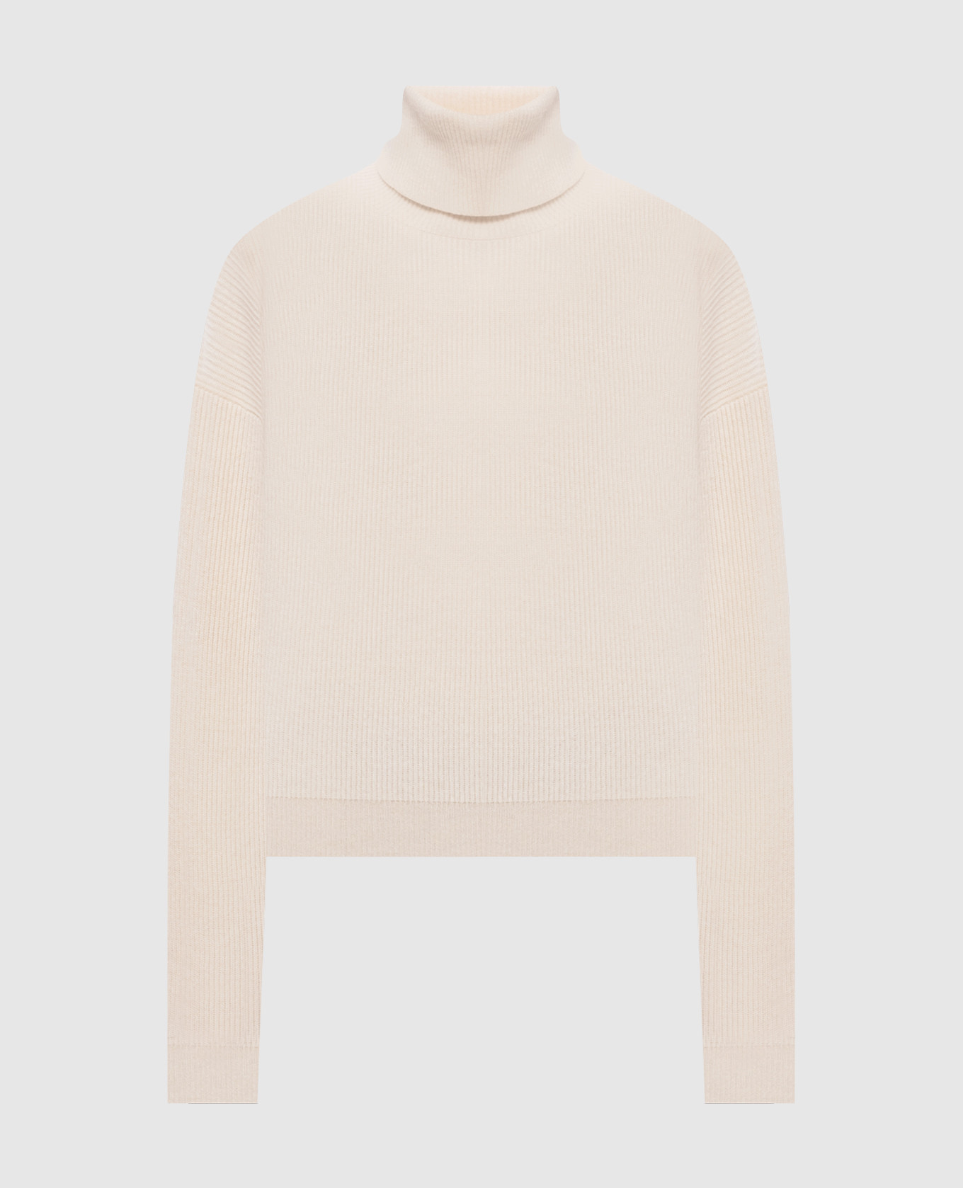 Beige wool, cashmere and silk sweater