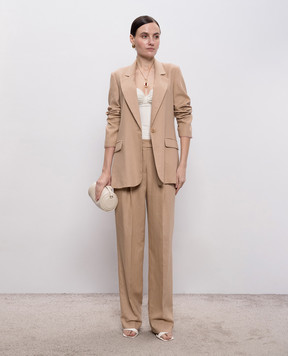 Twinset Beige linen pants 261TF2022