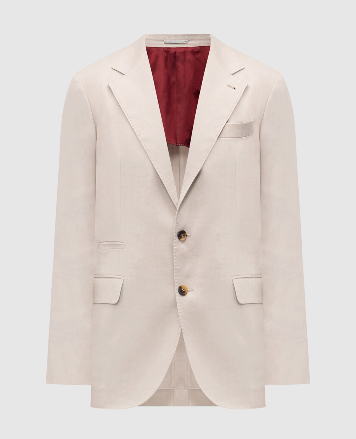 

Beige linen, wool and mohair jacket Brunello Cucinelli