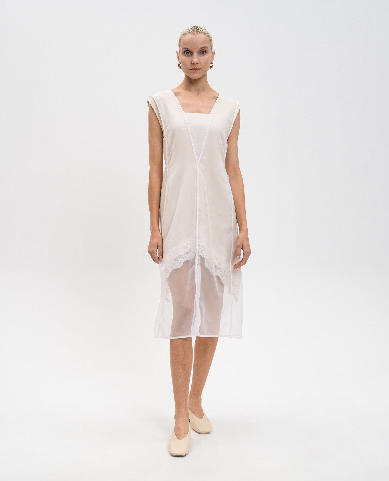 Beige wool dress Jil Sander 2