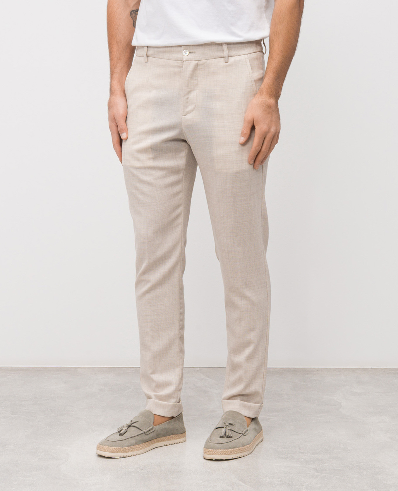 

Beige wool pants Marco Pescarolo