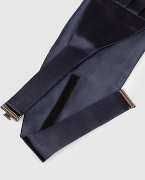 Brunello Cucinelli Blue cummerbund with silk MR813S007
