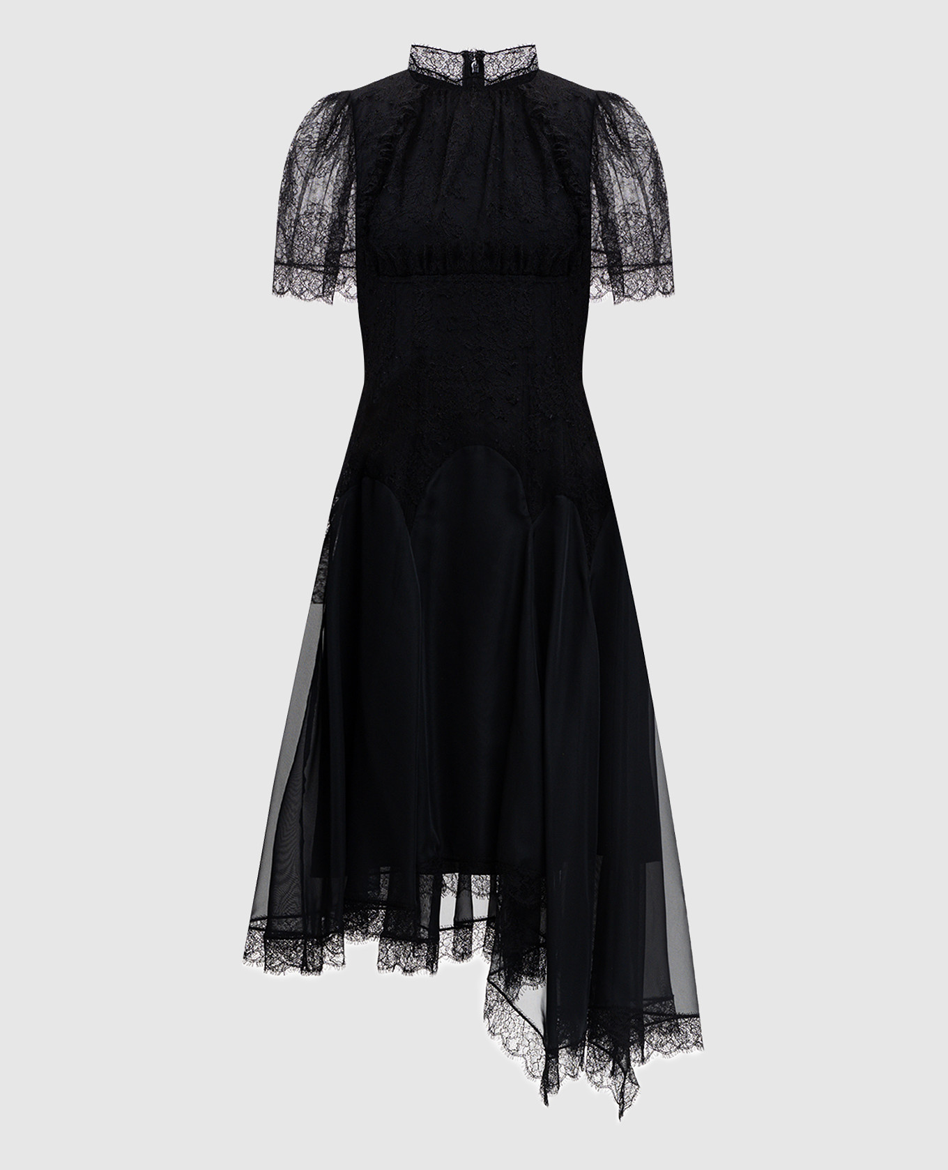 

Black midi dress with lace Alexander McQueen