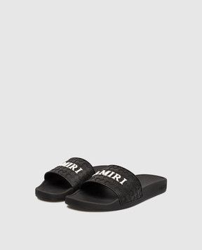 AMIRI Black sliders with logo AMFOSL1005