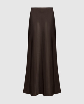 Loulou de Saison ELI brown silk skirt ELI