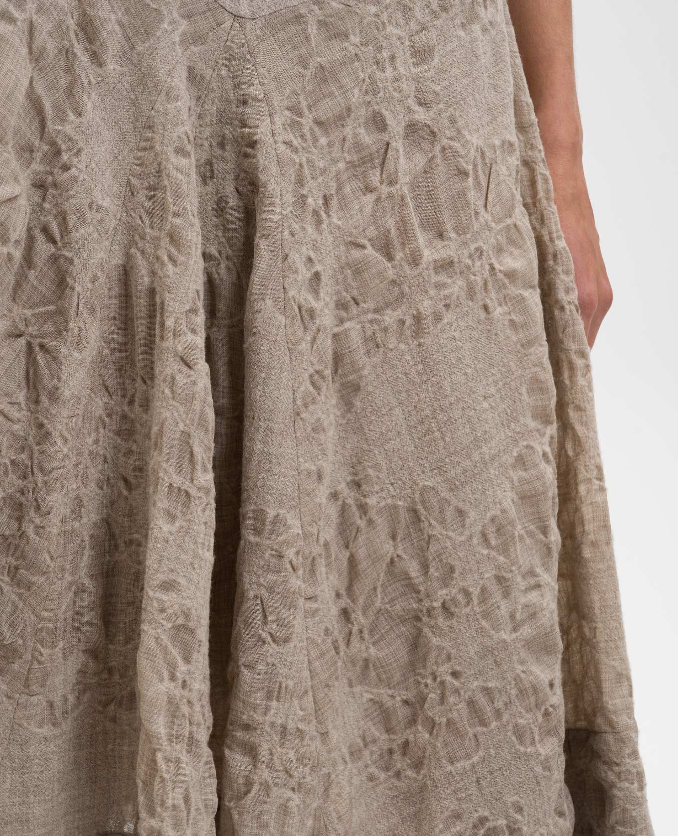Beige wool midi skirt Marc Le Bihan 5