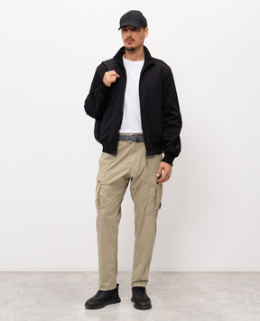 C.P. Company Beige cargo pants with logo patch MPA255A006439G