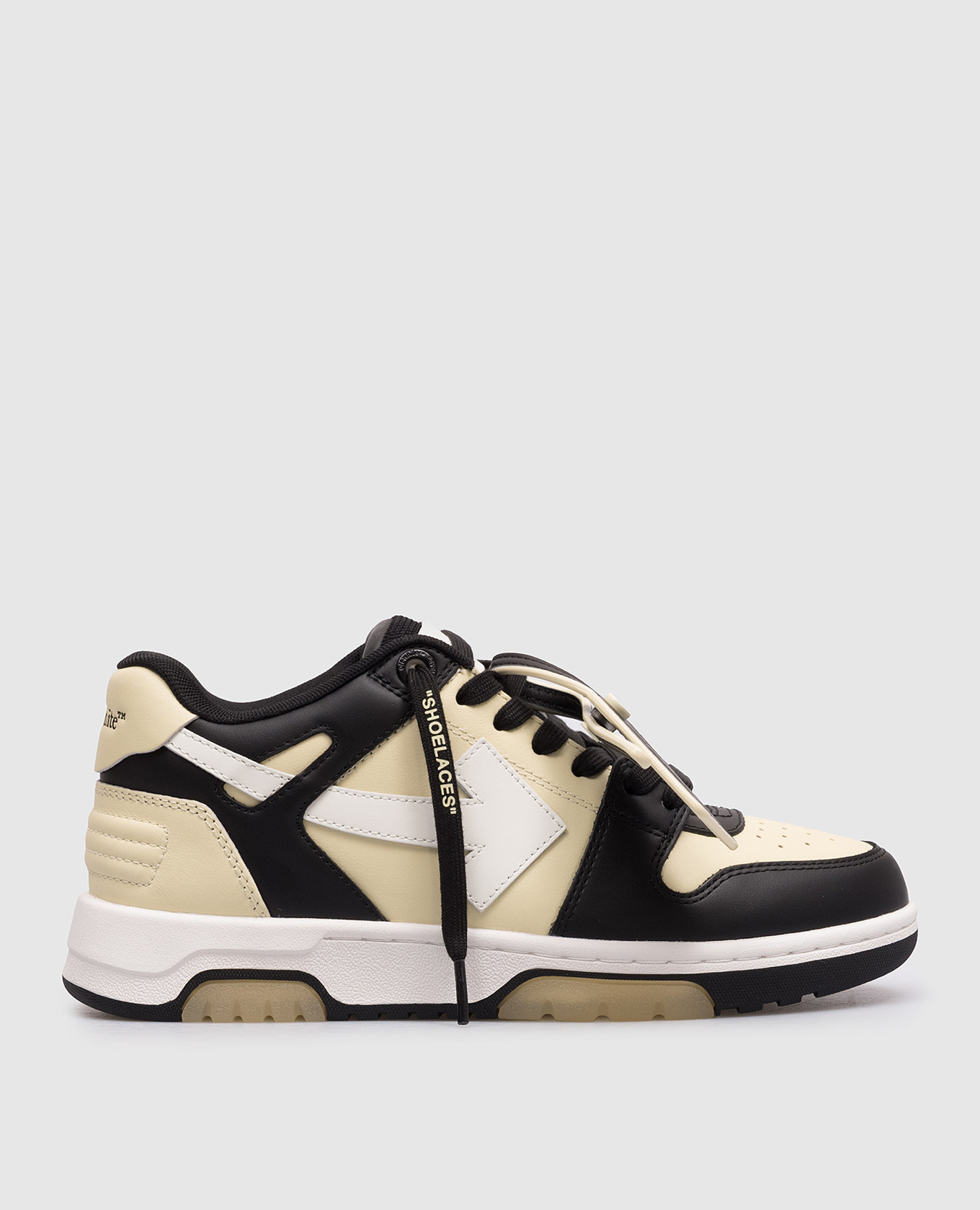 

Out Of Office leather sneakers with embossed logo Off-White, Beige