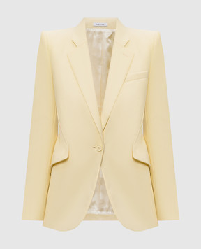 Alexander McQueen Yellow wool jacket 857750QJAGA