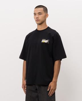 Off-White Black T-shirt with Industrial Arrow print 44MAA120F26J00Z