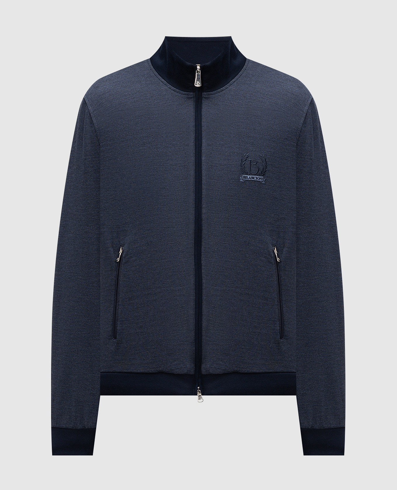 Blue sports jacket with silk