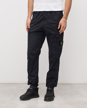Stone Island Blue joggers with logo L1S153100031S0003