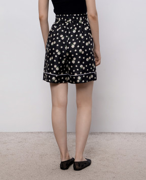 Dolce&Gabbana Black printed silk shorts FTDKSTIS13H
