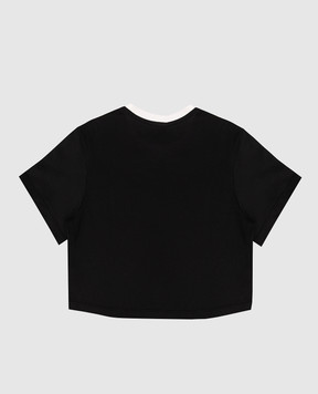 Dolce&Gabbana Children's black T-shirt with logo L5JTQGG7PWI26