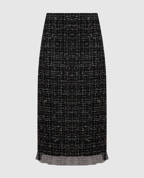 Twinset Black tweed pencil skirt 262TP2084