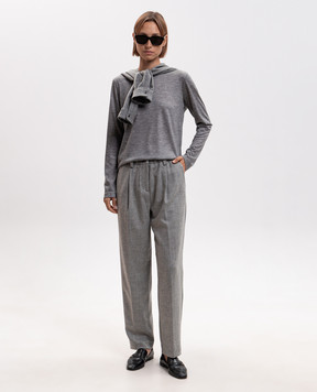Marco Pescarolo Gray cashmere longsleeve AMATA2D54Y02