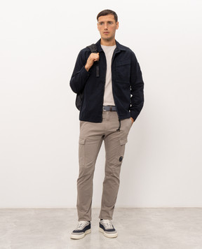 C.P. Company Blue zip-up shirt MOS143A110143G