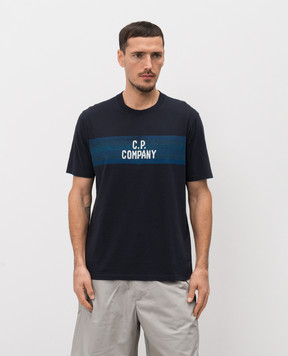 C.P. Company Blue T-shirt with logo MTS144A110579W