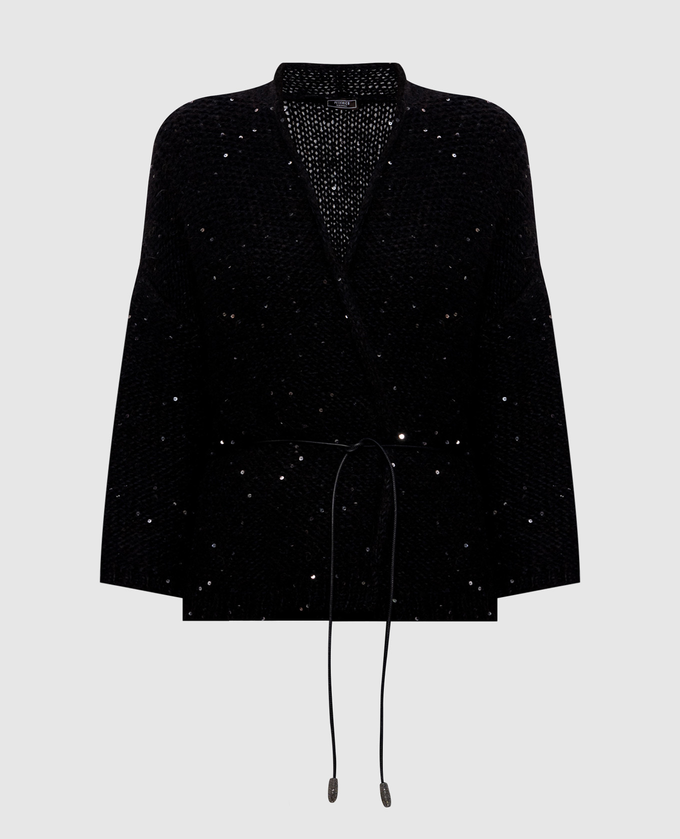 

Black alpaca cardigan with sequins Peserico