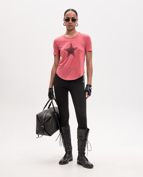 Ann Demeulemeester Pink Floor Micro T-shirt B0013924FA740