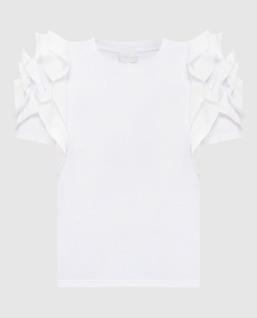 Christy Lynn Kinsley white ruffled t-shirt CLB417F33