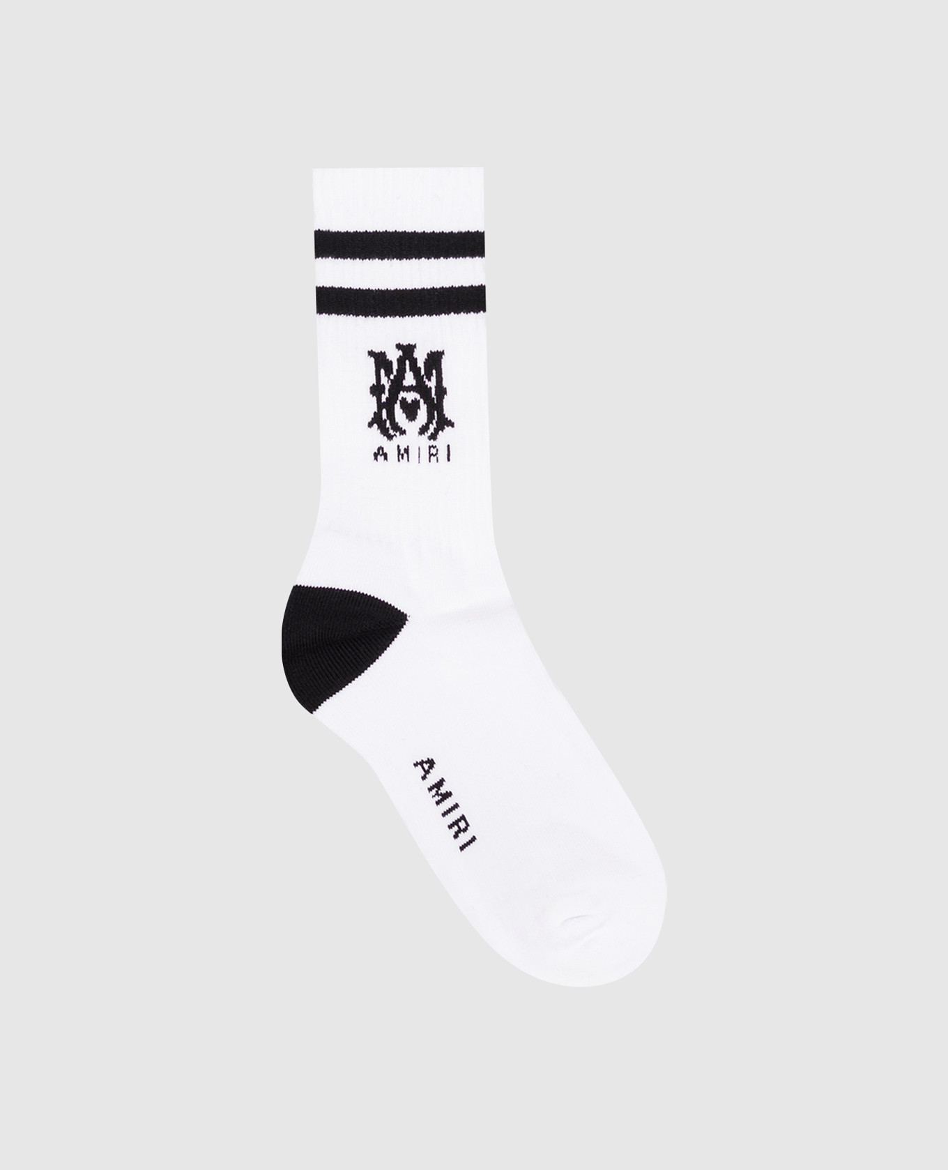 White socks with monogram pattern