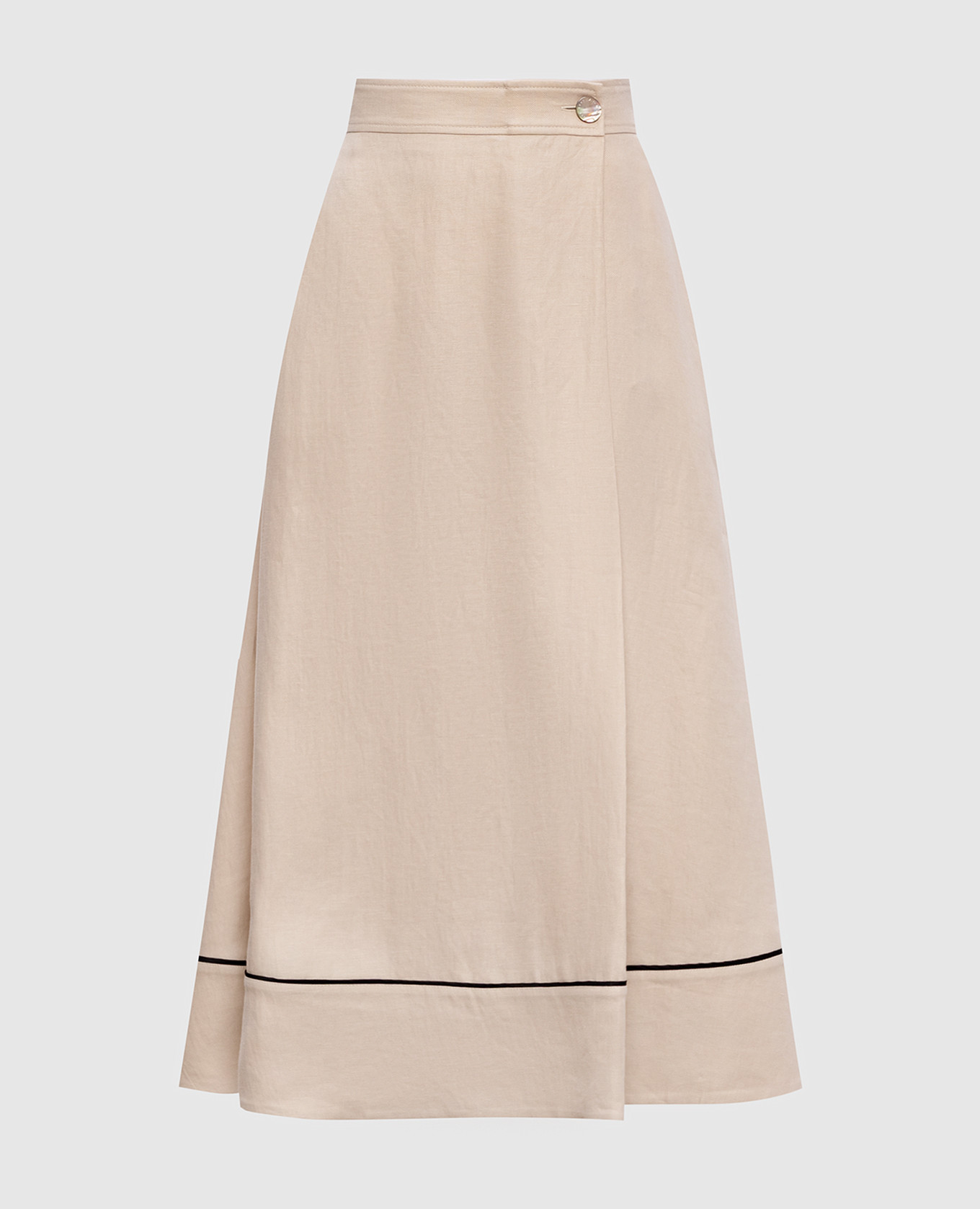 Beige linen skirt