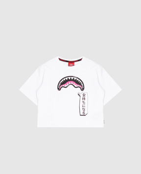 Sprayground Shark in Japan children's white t-shirt SPY1553WHT