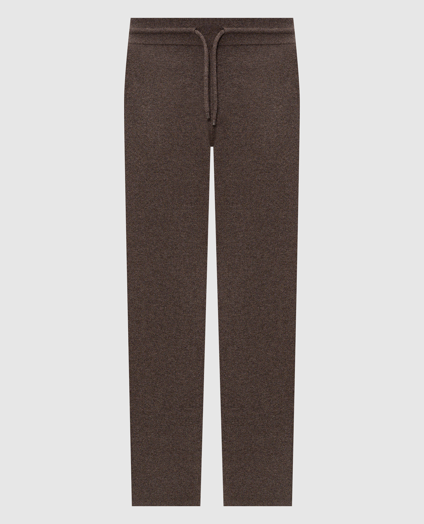 Brown cashmere, wool and silk pants