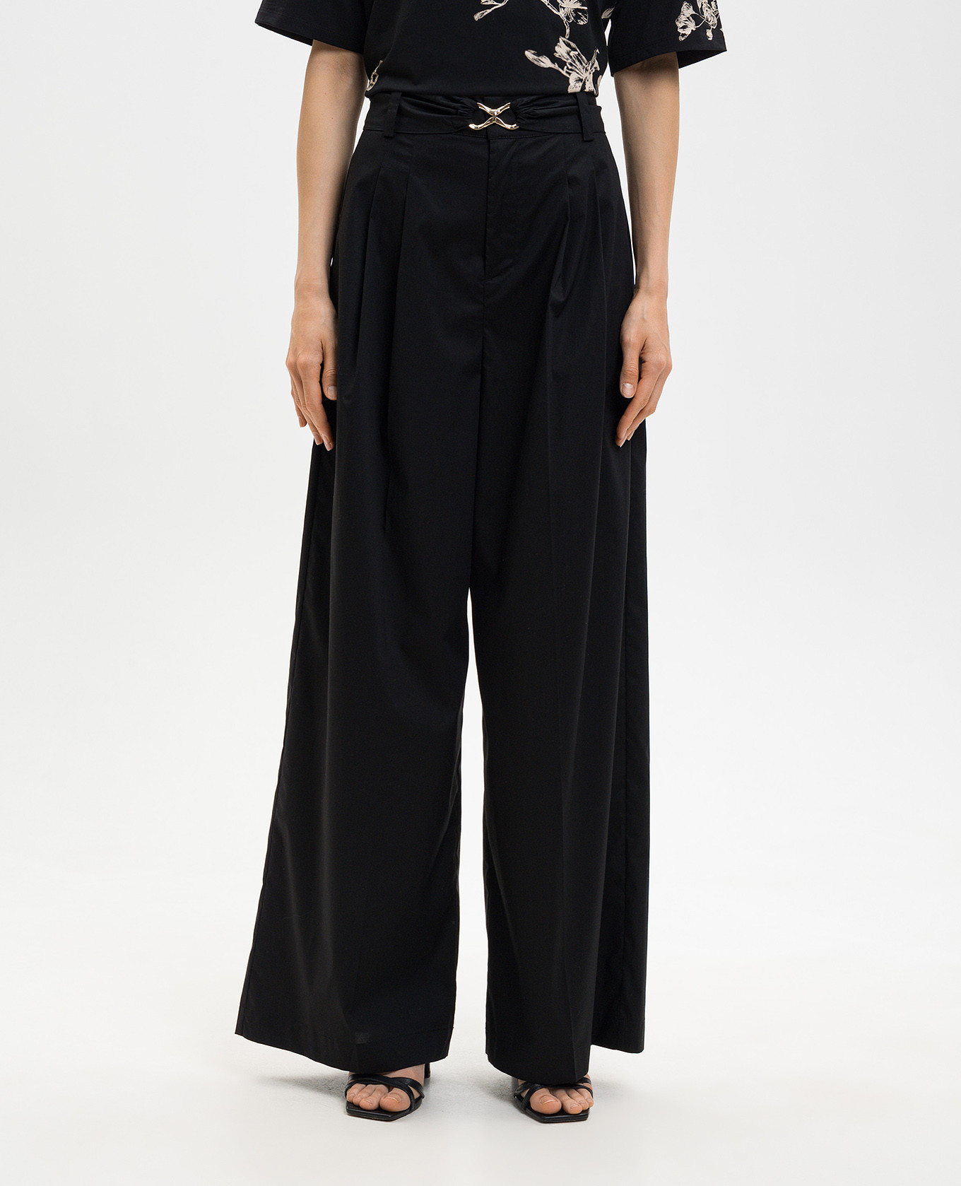 Black pants with belt Twinset 3