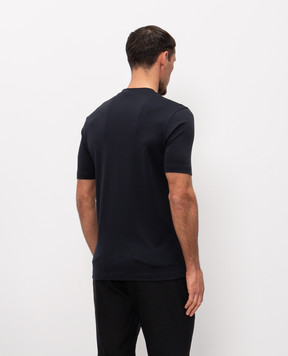Stefan Brandt Blue cotton T-shirt ELIDELUXE185