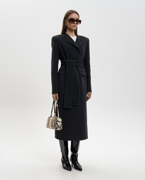 Khaite Grey wool coat with a Jelson smell 7139547