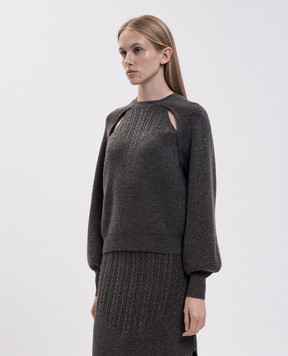Twinset Gray sweater with wool 262LI3MAA