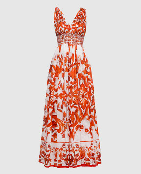 Dolce&Gabbana Maxi dress in branded print F6TYSTGDDRK