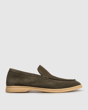 Lanciotti De Verzi Green suede loafers FELIXLIGHTCACHEMIRE