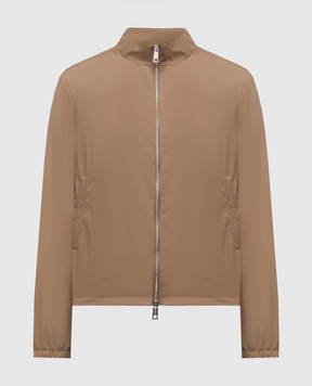 Stilnology Brown windbreaker with logo 73T419