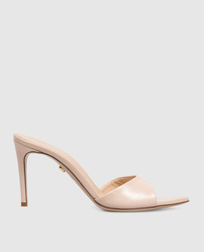 Babe Pay Pls Beige patent leather mules 205804LA