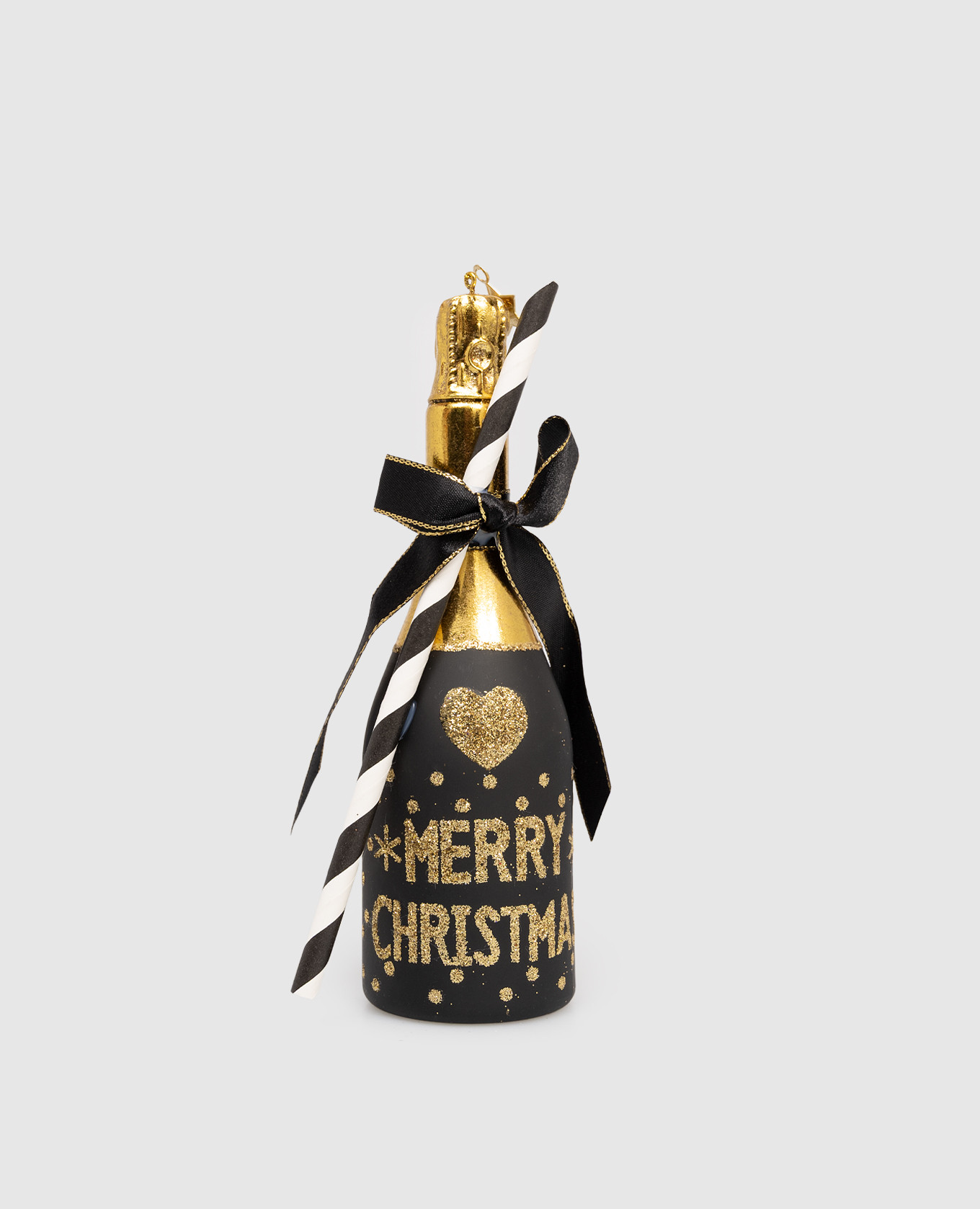 

Christmas tree toy Champagne Bottle Vondels, Black