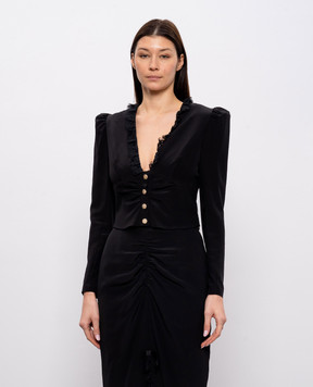 Alessandra Rich Black patterned silk blouse FABX4284F3057