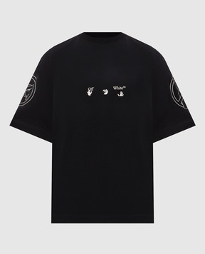 Off-White Black T-shirt with Ne i Ghbourhood print 44MAA120F26J006