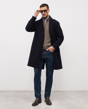 Cashmere&Whiskey Brown merino wool cardigan 50706