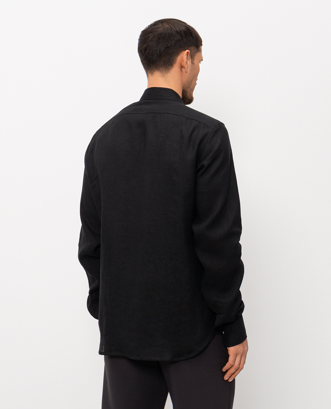 

Black linen shirt Kiton