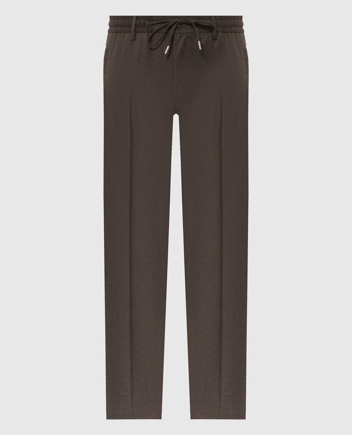 Brown wool and cashmere pants