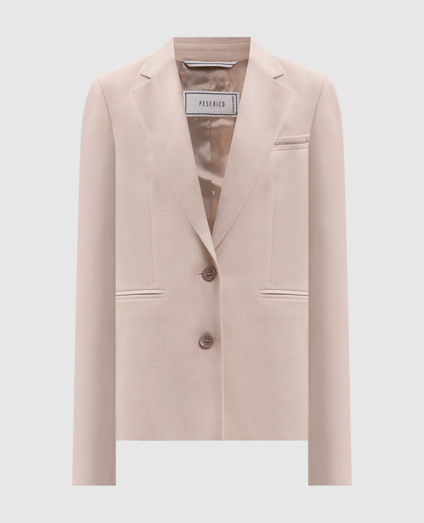 Beige wool jacket with lurex